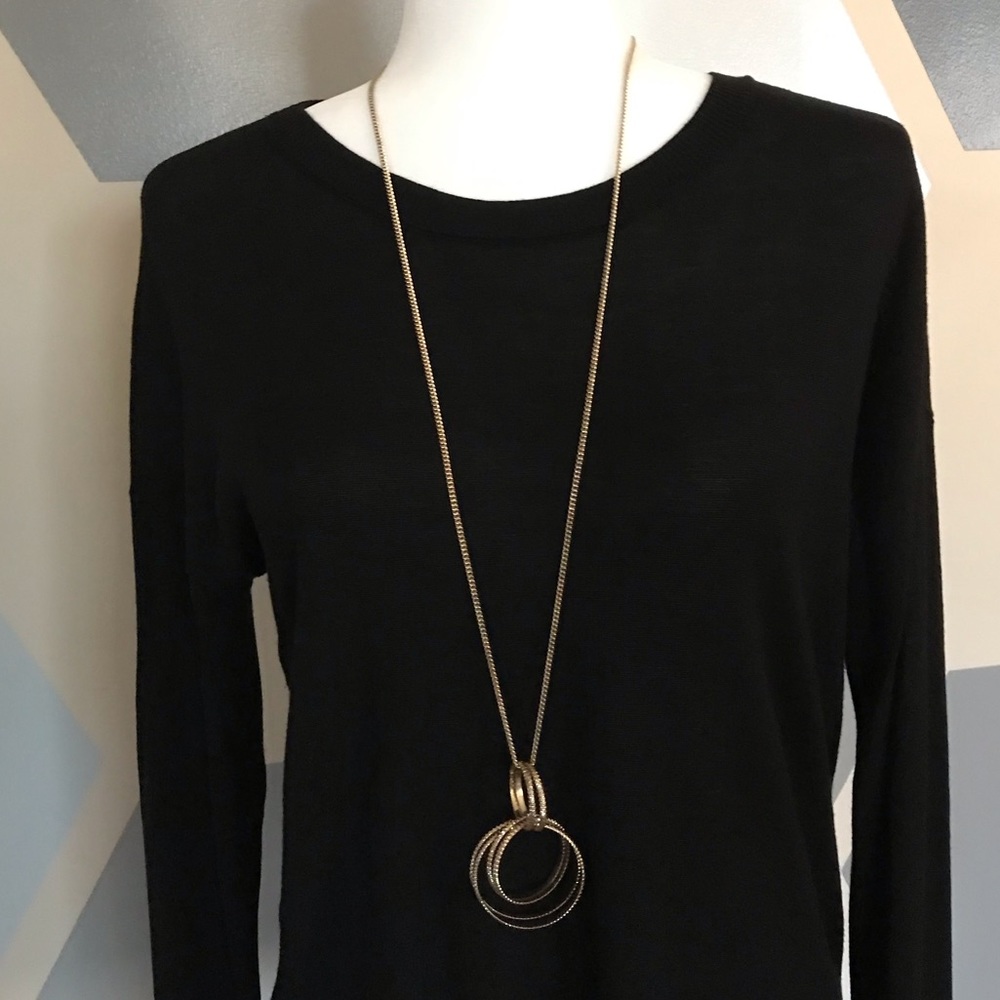 Express Gold 6 Circle Long Necklace